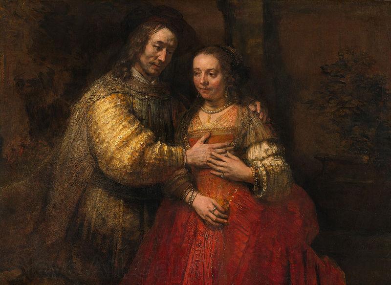 REMBRANDT Harmenszoon van Rijn Portrait of a Couple as Figures from the Old Testament, known as 'The Jewish Bride' France oil painting art